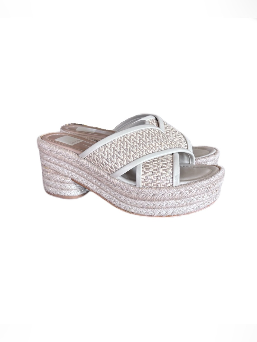 Dolce Vita Eldora Raffia Platform Slides- Sz 8